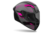 Casco Connor, un casco integrale con calotta in termoplastica resistente. Colore arancione opaco. Di Airoh.